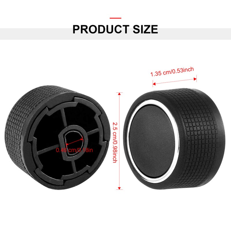 VOFONO Rear Radio Volume Control Knob Button with AC Dash Button Stickers Repair Kit for Select GM Vehicles for 07-14 Chevrolet Chevy GMC Buick Cadillac,Replacement GM 22912547 (Pack of 2) - Image 4